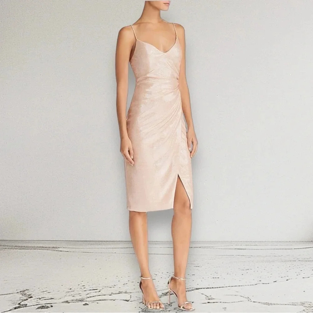 NWT BLACK HALO Bowery Sheath Dress in Apricot Size 8